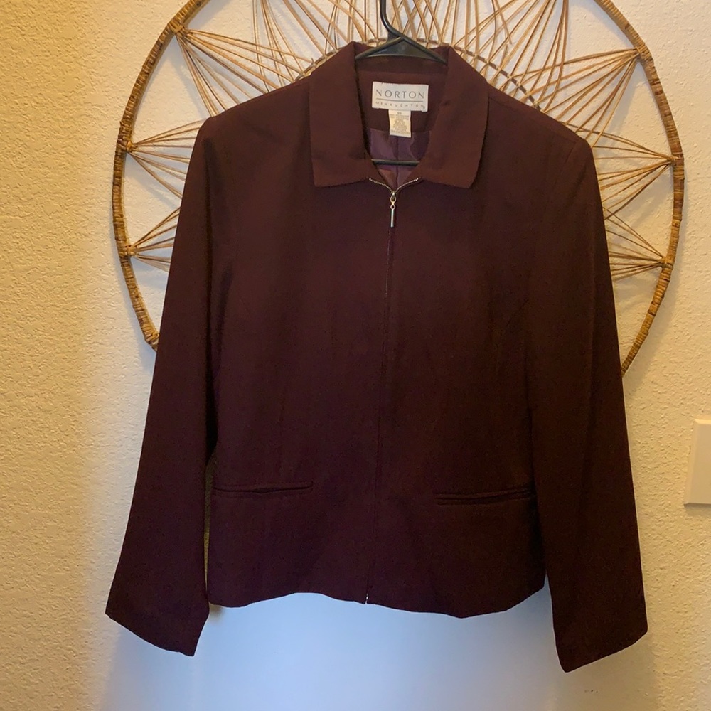 Norton McNaughton Fully Lined Dress Jacket  Women's Size 10  Plum Colored